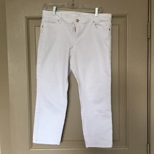 Loft White Denim Capris size 30/10
